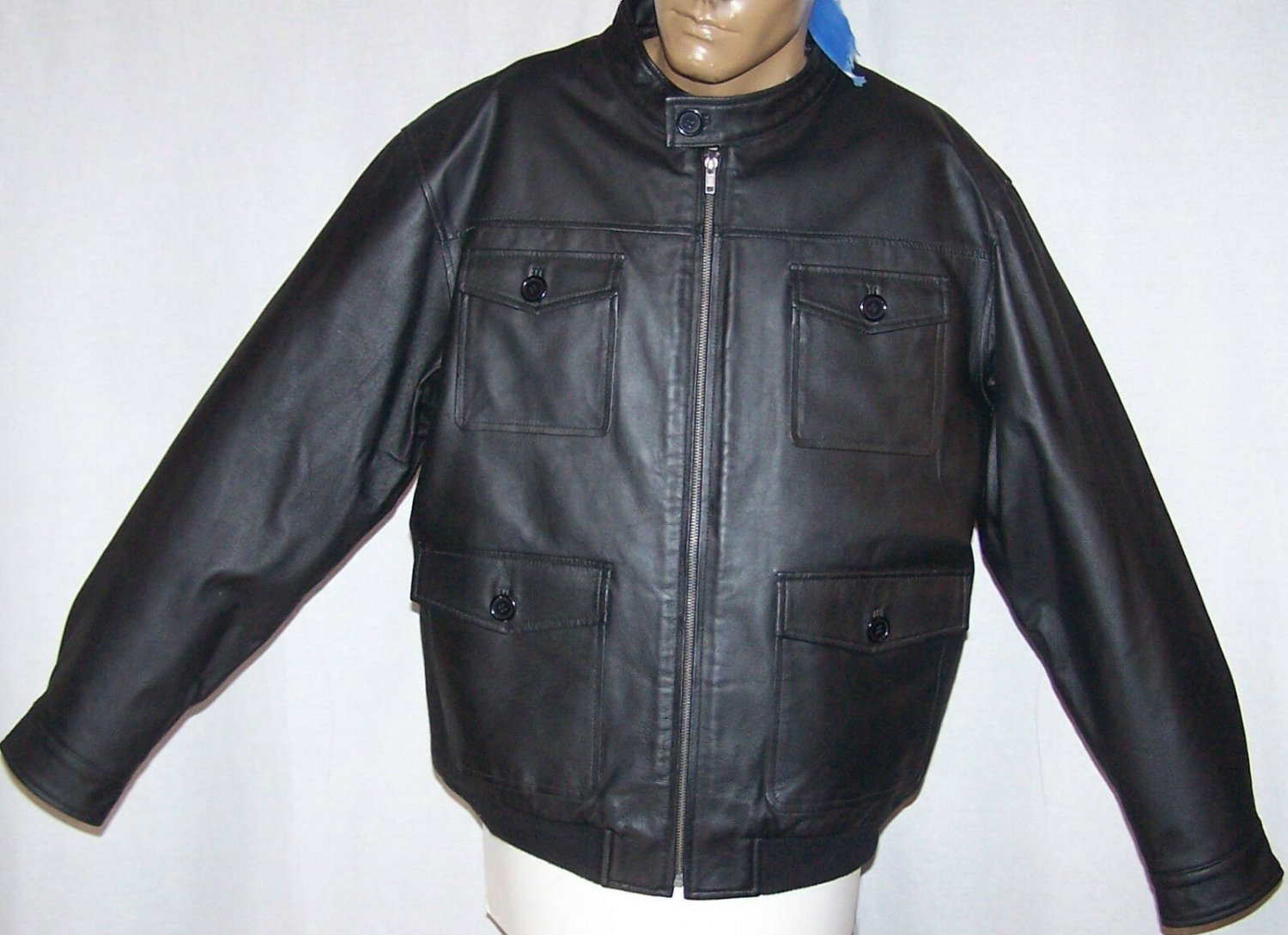 Sa Mode Men's Leather Jacket  Sz: Large 1008