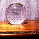Vintage Control Air Bubbles Crystal Ball Clear Glass Paperweight 4 " diameter
