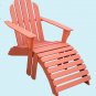 ADIRONDACK CHAIR OTTOMAN - GREAT FOR LAWN, GARDEN OR PATIO