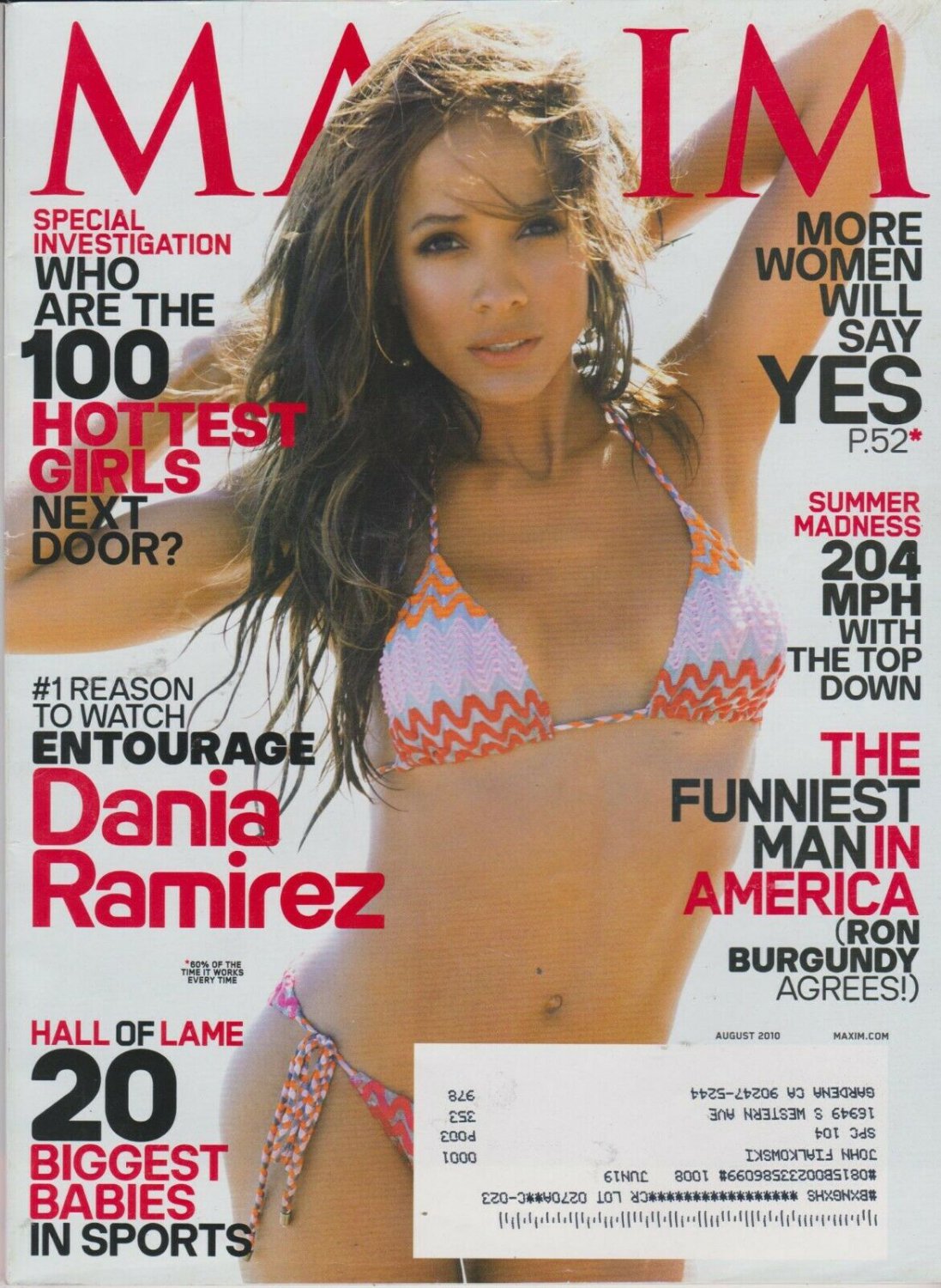 MAXIM Magazine #152 AUGUST 2010-A - Dania Ramirez - J-Wow - Kelly Brook !!!...