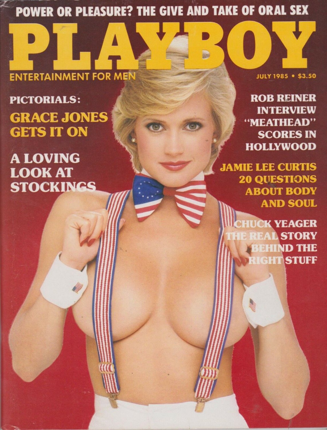 PLAYBOY JULY 1985-C &acirc;�� HOPE CARLTON &acirc;�� ROB REINER &acirc;�� GRACE JONES NUDE PICTORIAL!!!
