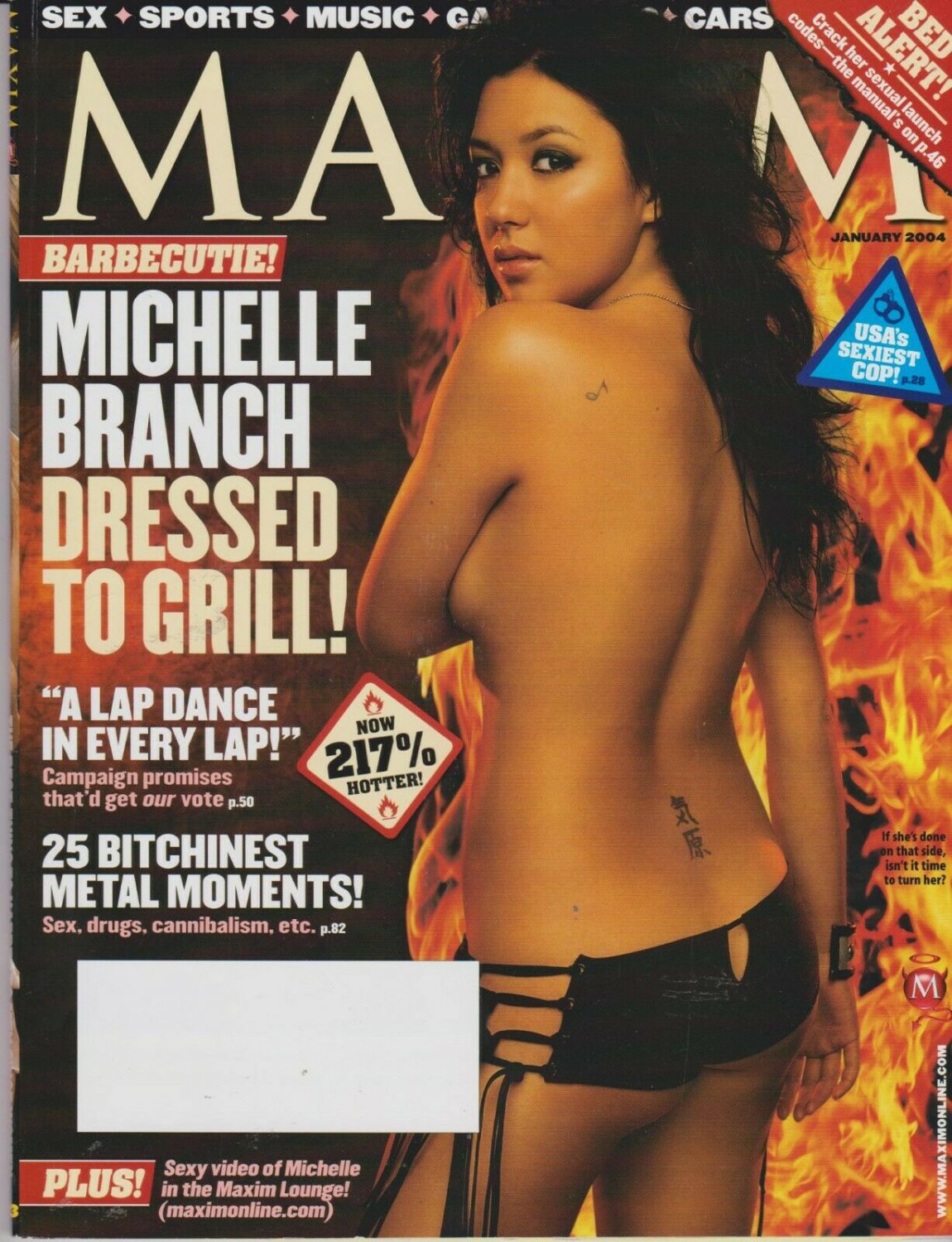 MAXIM Magazine #73 JANUARY 2004-A - Michelle Branch Barbara Mori Elsie Mend...