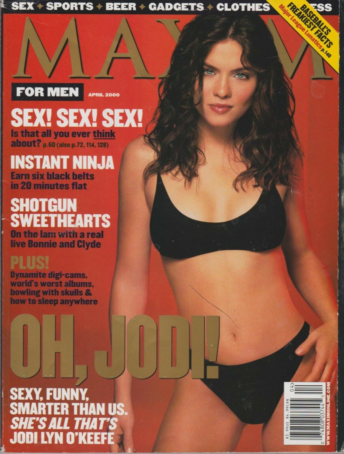 MAXIM Magazine #28 APRIL 2000-A - Jodi Lyn O'Keefe Jane Leeve Lori Hue...