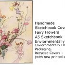 Vintage Fairy with Flowers on Sketchbook Cover