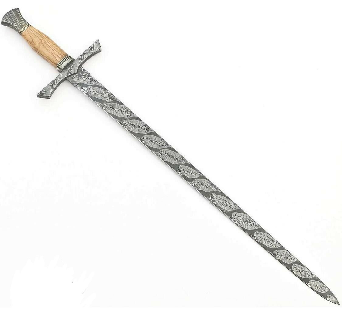 Custom Hand Forged Amazing Damascus Steel Sword With Sheath In Free shipping to United States