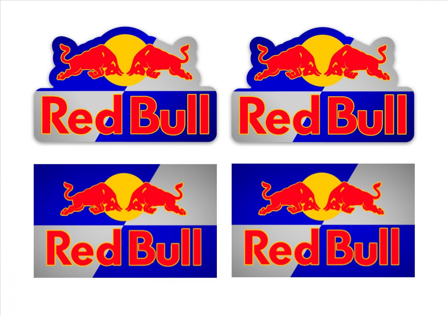 Red Bull Motor Bike, Car Moto Kart Helmet Stickers Set Multi Colour ...