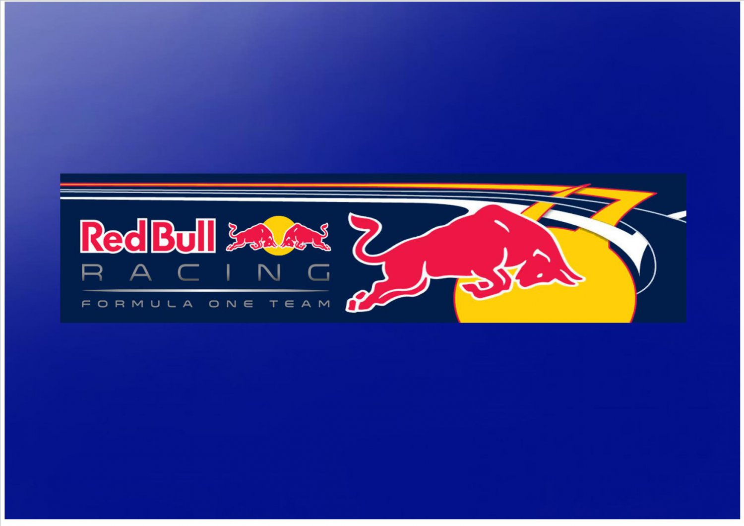 Large Red Bull Graphic Formula One (F1) Racing Flow Graphic Car Van Etc ...