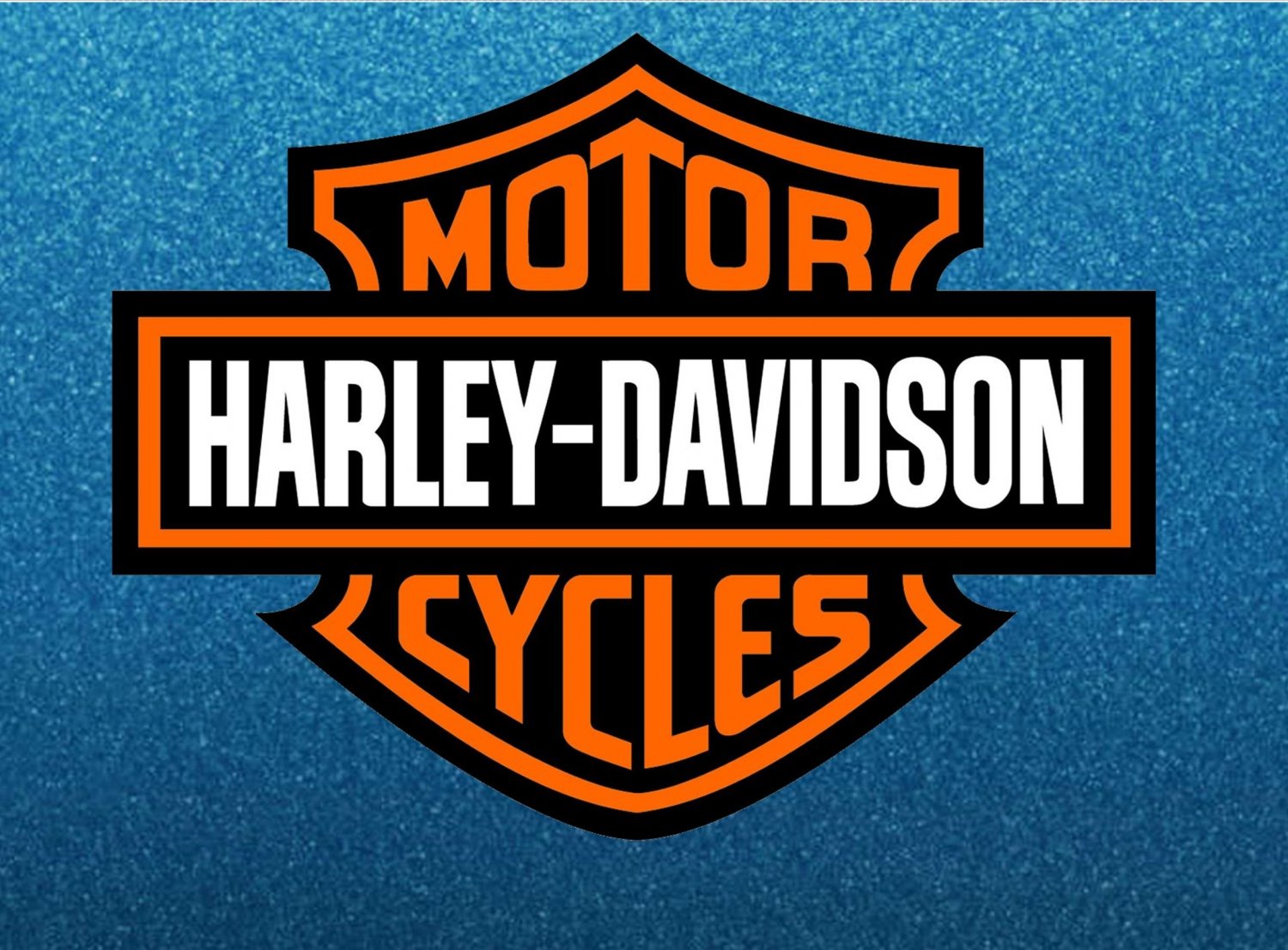 Harley Davidson Orange, Black and White Logo Stickers x 2 Included ...