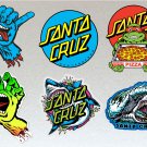 Santa Cruz V2 Board Stickers Set X6 Includes Turtles, Sharks & Hands, Unique Set