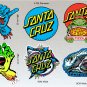 Santa Cruz V2 Board Stickers Set X6 Includes Turtles, Sharks & Hands, Unique Set