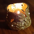 Golden Clay Candleholder