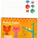 Japan-made Waiwai Animal Letter Set with Stickers Kawaii