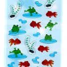 Sanrio Japan Gold Fish and Frog Epoxy Sticker Sheet Kawaii