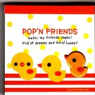 Kamio Japan Pop'n Friends Ducks Mini Memo Pad Kawaii