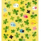 Q-Lia Japan Washi Paper Birds and Clover Sticker Sheet Kawaii