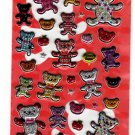 Very Berry Japan Happy Bear Puffy Sticker Sheet Kawaii