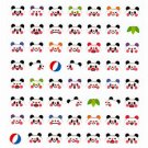 Kamio Japan Panda Faces Sticker Sheet Kawaii