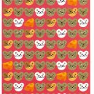 Ryu-Ryu Japan Mouse and Cheese Circle Seals Sticker Sheet Kawaii