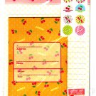 Daiso Japan Cherry Letter Set with Stickers Kawaii