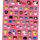 Q-Lia Japan I Love Cat Puffy Sticker Sheet Kawaii