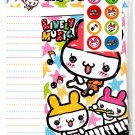 Daiso Japan Lively Music Letter Set with Stickers Kawaii
