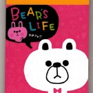 Kamio Japan Bear's Life Mini Memo Pad Kawaii