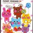 Kamio Japan Funny Friends Mini Memo Pad Kawaii