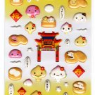 LamPlanning Manjuu Puffy Sticker Sheet Kawaii