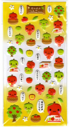 LamPlanning Ringo Chan Puffy Sticker Sheet Kawaii