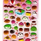 Kamio Japan Happy Food Puffy Sticker Sheet (B) Rare Kawaii
