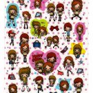 Kamio Japan Happy Girls Sticker Sheet Kawaii