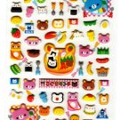 Kamio Japan Bear Lunch Box Puffy Sticker Sheet Kawaii