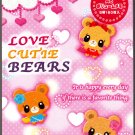 Wizard Japan Love Cutie Bears Memo Pad with Stickers Kawaii
