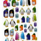 Iwako Penguin Erasers Gel Sticker Sheet Kawaii