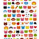 Kamio Japan Animal Faces Sticker Sheet Kawaii