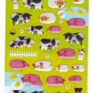 Kamio Japan Farm Animals Epoxy Sticker Sheet Kawaii