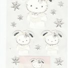 Sanrio Japan Hello Kitty Snow Bunny Felt Sticker Sheet 1999 Kawaii