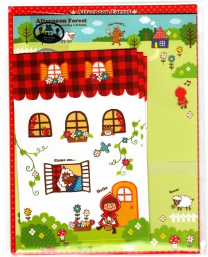 Mind Wave Japan Afternoon Forest Letter Set with Stickers Kawaii