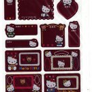 Sanrio Japan Hello Kitty Message Sticker Sheet 1997 Kawaii