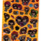 Pool Cool Japan Smiley Girls Hard Gel Sticker Sheet Kawaii