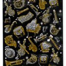 Crux Japan Musical Instruments Candy Glitter Sticker Sheet Kawaii