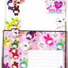 Sanrio Japan Hello Kitty Colorful Bunny Letter Set with Stickers by Sun Star (D) 2010 Kawaii