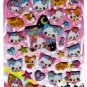 Crux Japan Angel and Devil Cats Puffy Sticker Sheet Kawaii