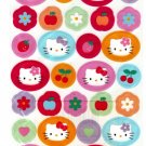 Sanrio Japan Hello Kitty and Fruits Sticker Sheet 1998 Kawaii
