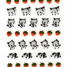 Kamio Japan Animal Collection Pandas Puffy Sticker Sheet Kawaii