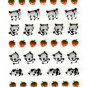Kamio Japan Animal Collection Pandas Puffy Sticker Sheet Kawaii