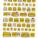Kamio Japan Animal Cube Epoxy Sticker Sheet Kawaii