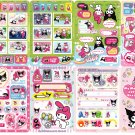 Sanrio Japan My Melody and Kuromi Jumbo Sealdass Sticker Booklet by Bandai (B) 2006 Kawaii