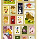 Phoenix Japan Fairy Tale World Stamp Sticker Sheet Kawaii