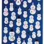 Kamio Japan Snowmen Winter Seal Sticker Sheet Kawaii